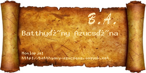 Batthyány Azucséna névjegykártya